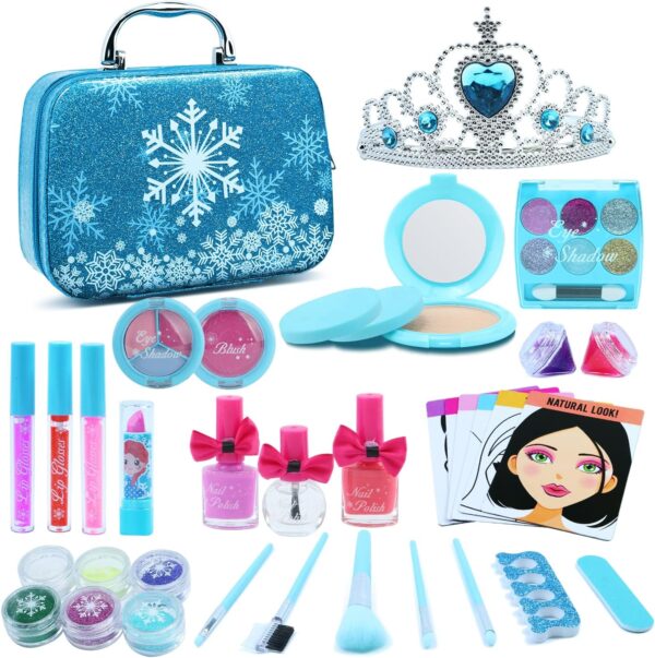 Wholesale Kids Pretend Play Preschool Non Toxic Makeup Mirror Bags Toys Makeup Kit for Girls