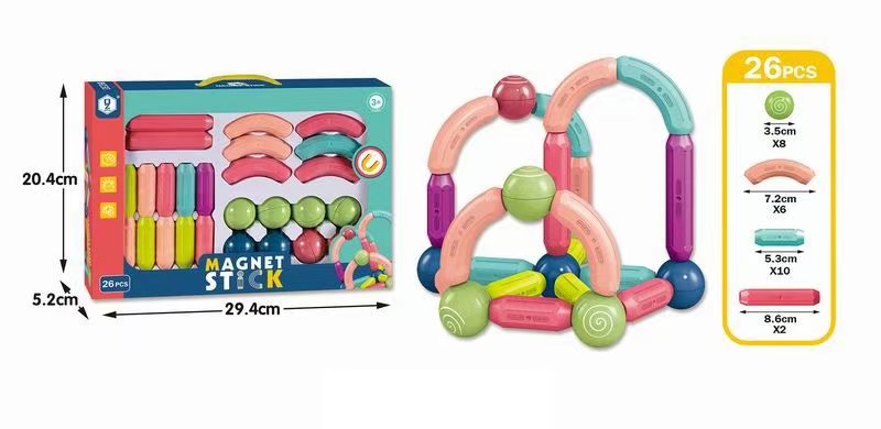 Magnetic toy stick
