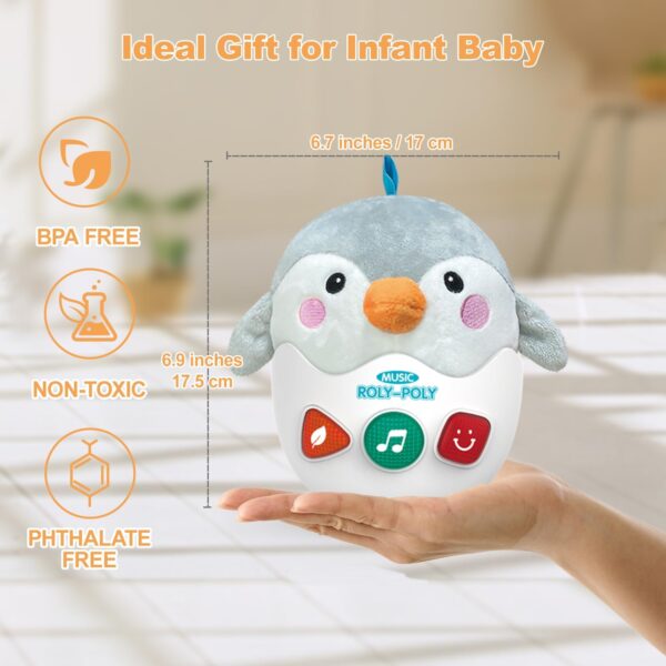 Educational Cartoon Penguin Soft Soothe Swing Stuffed Animal Toys Musical Baby Plush Toys for Newborn Gift - Изображение 6