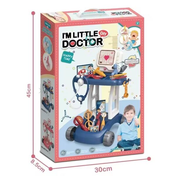 Wholesale Pretend Medical Doctor Kits Medical Mobile Cart Doctor Toy Accessories Play Set For Kids - Imagem 6