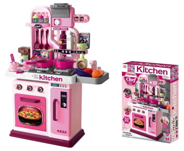 Girl Toy Multifunction Kids Role Pretend Play Cooking Game Toys Lighting Music Kitchen Table Toy Set - 영상 6