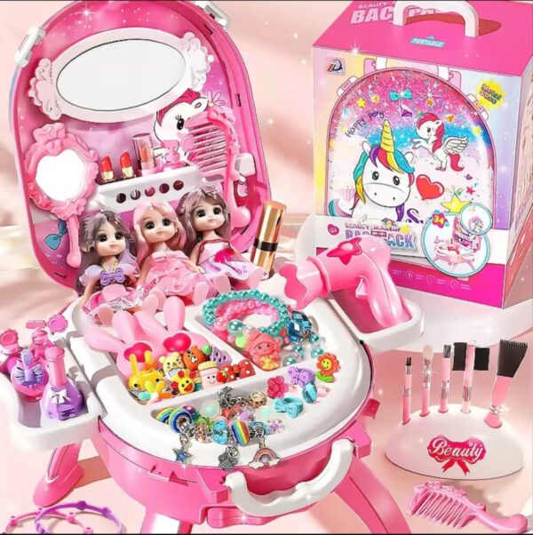 Children Play House Simulation Dressing Table Princess Makeup Table Toys 3-6 Years Old Girl Birthday Gift - 영상 2