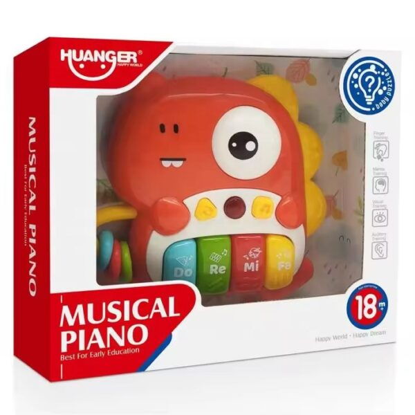 Wholesale Cartoon Dinosaur Musical Instruments Keyboard Electronic Piano Toy Baby Animal Piano Toy for Kids - 영상 5