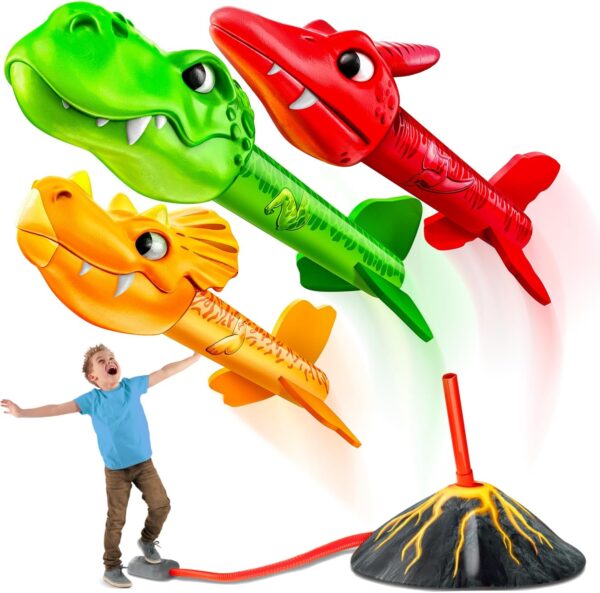 Water Replacement Dinosaur Rocket Launcher Toy for Kids