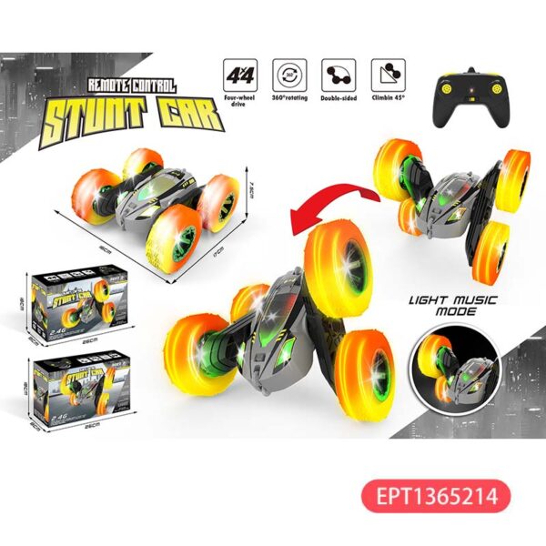 2.4G RC Fancy Stunt Double Sided RC Car with Light Music - Imagem 2