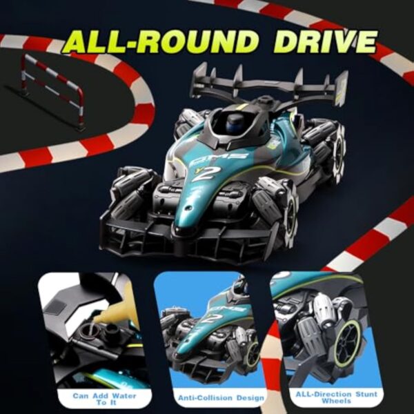 Watch Sensing 1/12 Remote Control Car Simulation Spray High Speed Drift Stunt Vehicle F1 Formula Sport Car Kids Gift Rc Toy - Imagem 6