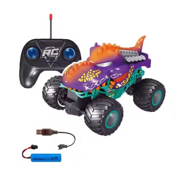 1:20 4-Functions y Green Crocodile Sasquatch Rc Car Dinosaur Toys Remote Control