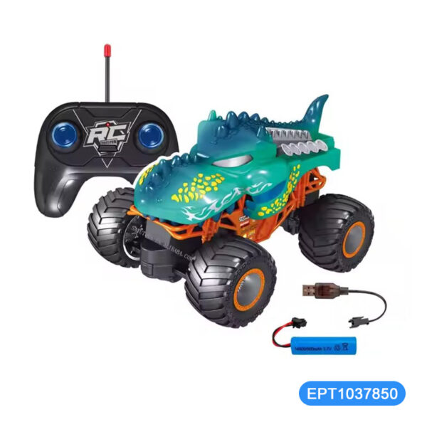 1:20 4-Functions y Green Crocodile Sasquatch Rc Car Dinosaur Toys Remote Control - 영상 2