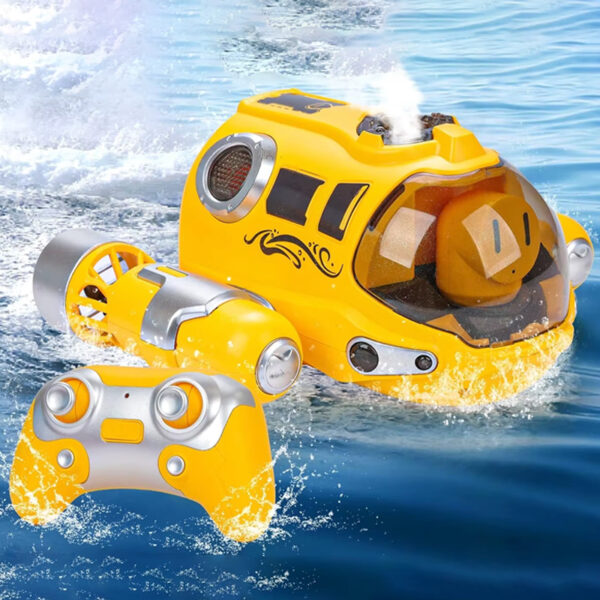 2.4G Mini Water Boat Toy Double Propeller Lighting Spray Motorboat Children Pool Water Remote Control Rc Boat Ship Juguetes