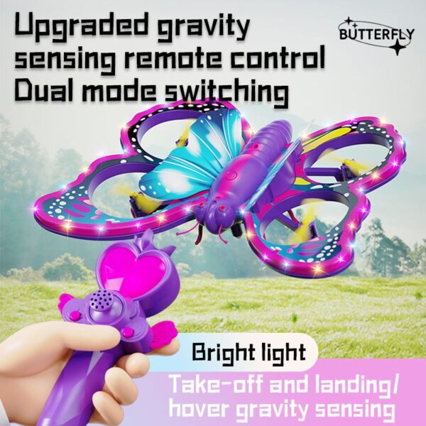 New Model Butterfly Toy V40 Quadcopter Remote Control Aircraft Intelligent Flight Toy Glitter Butterfly Quadcopter For Kids - Image 3