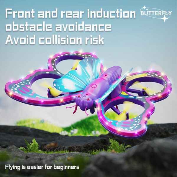 New Model Butterfly Toy V40 Quadcopter Remote Control Aircraft Intelligent Flight Toy Glitter Butterfly Quadcopter For Kids - Image 4