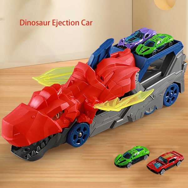 Ejection Dinosaur Storage Car Model Catapult Storable Toy Children Alloy Puzzle Track Toys Eject Free Wheel Railway