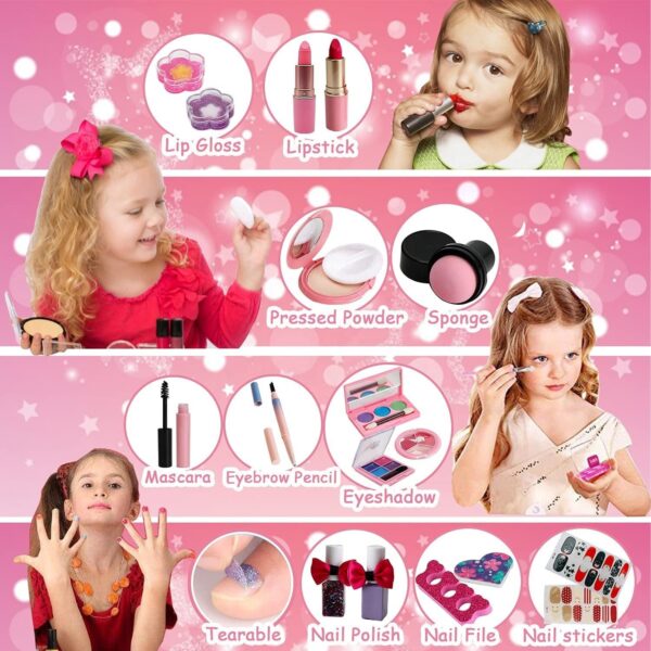 Real Pretend Play New Product Girls Beauty Toy Make-up Bag Set for Kids - 画像 3