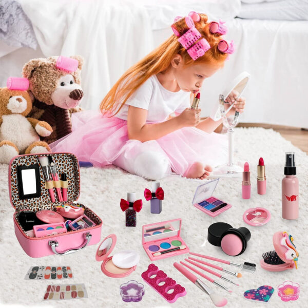 Real Pretend Play New Product Girls Beauty Toy Make-up Bag Set for Kids - 画像 6