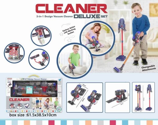 3 で 1 Indoor Household Home Appliances Toys Cleaning Tool Set Pretend Play Kids Mini Vacuum Cleaner Toy - 画像 6