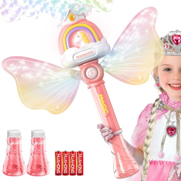 Wholesale Unicorn Mini Bubble Wands Bubble Stick Plastic Automatic Princess Toys Outdoor Bubble Blower Machine