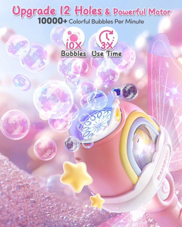 Wholesale Unicorn Mini Bubble Wands Bubble Stick Plastic Automatic Princess Toys Outdoor Bubble Blower Machine - Bild 2