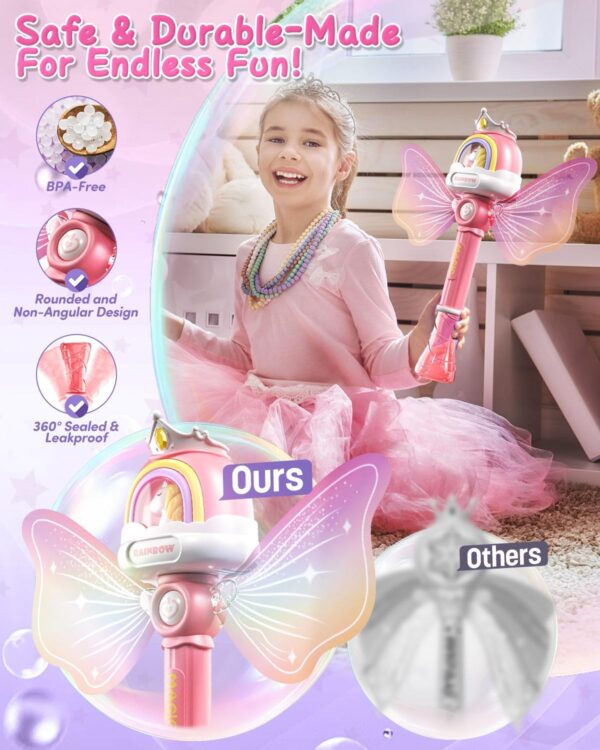Wholesale Unicorn Mini Bubble Wands Bubble Stick Plastic Automatic Princess Toys Outdoor Bubble Blower Machine - Bild 3