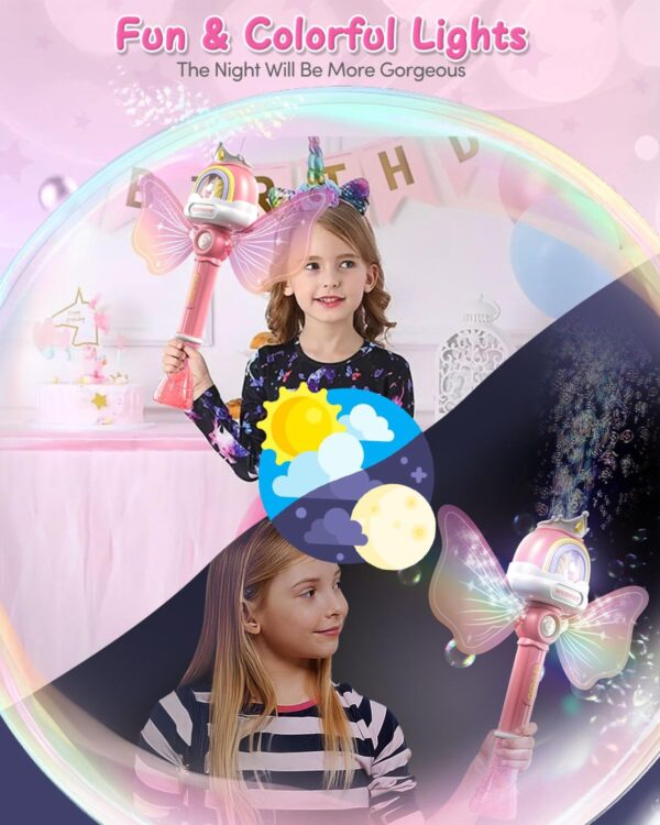 Wholesale Unicorn Mini Bubble Wands Bubble Stick Plastic Automatic Princess Toys Outdoor Bubble Blower Machine - Bild 5