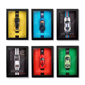 1: 32 Car 3D Stereo Wall Painting Box Model Ornaments Collection Gift Home Decoration Simulation Photo Frame