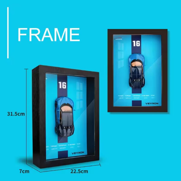 1: 32 Car 3D Stereo Wall Painting Box Model Ornaments Collection Gift Home Decoration Simulation Photo Frame - Image 2