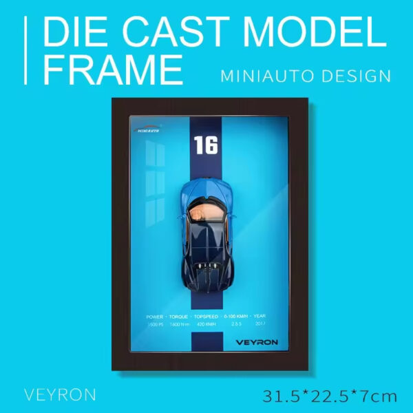 1: 32 Car 3D Stereo Wall Painting Box Model Ornaments Collection Gift Home Decoration Simulation Photo Frame - Image 3