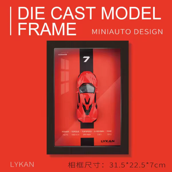 1: 32 Car 3D Stereo Wall Painting Box Model Ornaments Collection Gift Home Decoration Simulation Photo Frame - Image 5