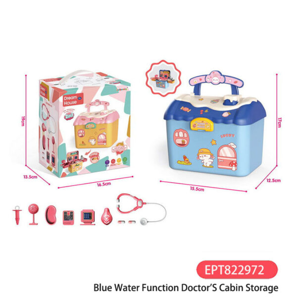 Blue Function Doctor Cabin Storage Toy Girl  Doctor Toys Girls Cheap Set Kids Doctor Pretend Play Kits  for Girls - Bild 2