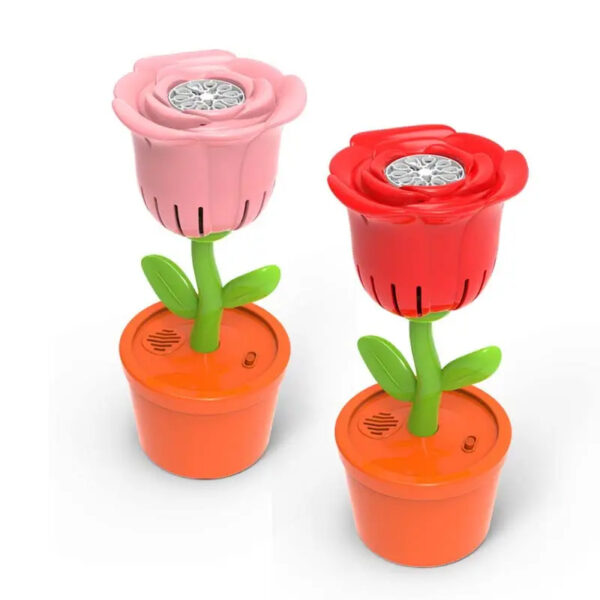 Summer Best Selling Electric Sound and Light Rose Bubble Machine Toy Flower Bubbles Making Outdoor Kids for House Backyard - Imagen 2