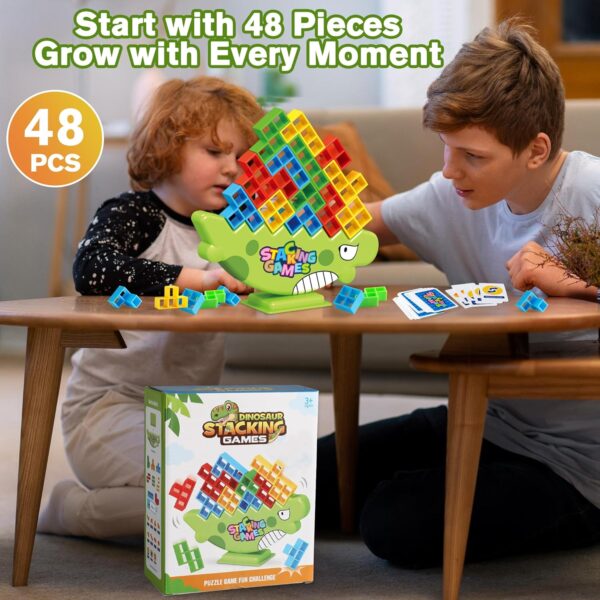 Kids Educational Toy Balance Blocks Game Kids Board Game 48 PCS Russia Building Stacking Toys Plastic Puzzle Toys - Изображение 6