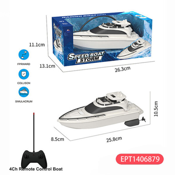 4Ch Remote Control Boat Rc 2025 China Toy Speed Ship Toys Play  in the Water - Imagem 6