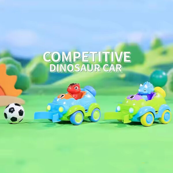 Light Music Tyrannosaurus Rex Triceratops Remote Control Parent-Child Double Competitive 2.4g Cartoon Dinosaur Car Toys - Image 3