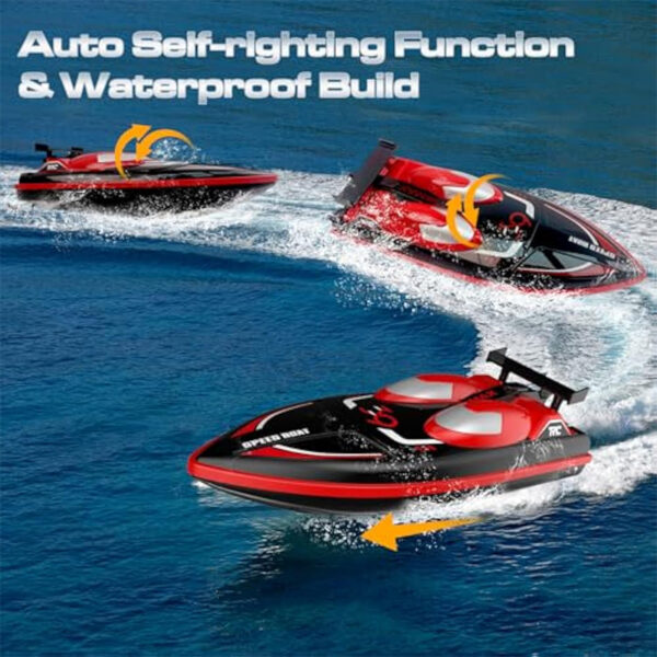 2.4G 4Ch Speedboat Rc Speed Boat Fast Speed up to 10+ MPH RC Pool LakeS River Boat Remote Control Boat for Adults & Kids - Image 4
