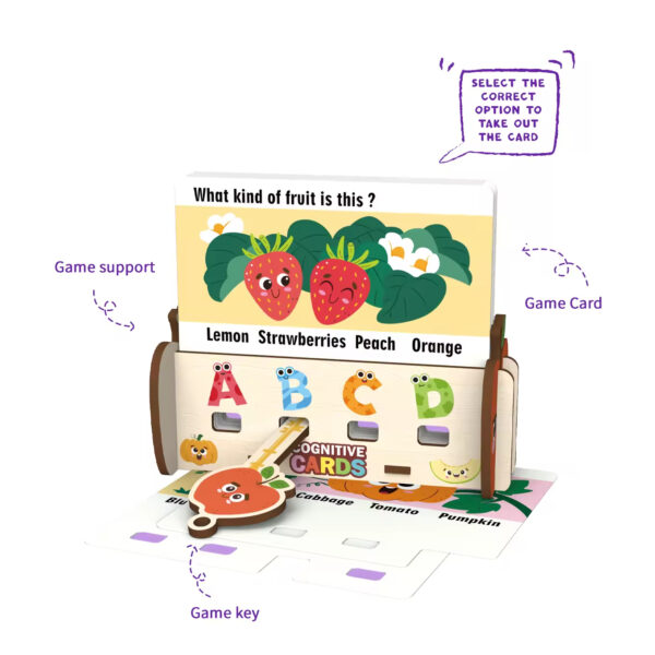Learning Toy Wooden Thinking Observation Enhance Learn Toys Interactive Wood Toy Board Game Set for Kids - Image 3