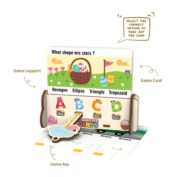Learning Toy Wooden Thinking Observation Enhance Learn Toys Interactive Wood Toy Board Game Set for Kids - Image 5
