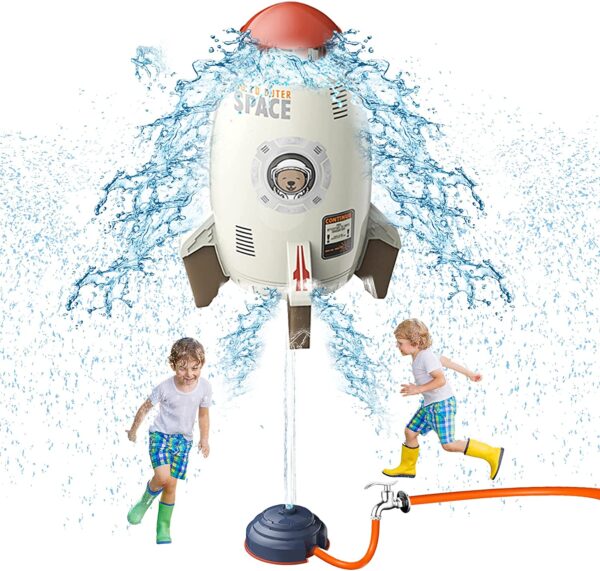 Summer Pump Hydro Water Rocket Launcher Water Sprinkler Play Games Outdoors Water Rocket Toy - Image 2