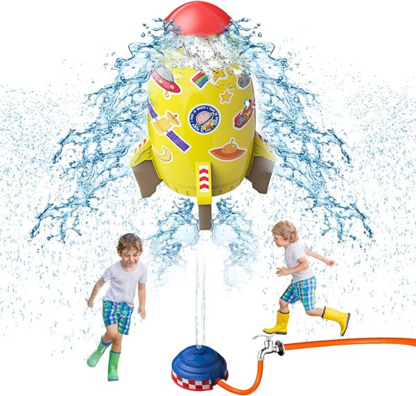 Summer Pump Hydro Water Rocket Launcher Water Sprinkler Play Games Outdoors Water Rocket Toy - Image 3