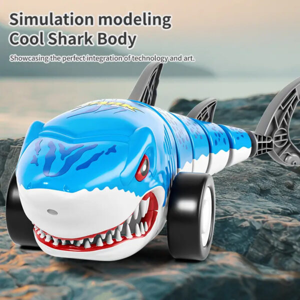 24G Remote Control Cool Lights Shark Car Newest Rc Toy New Shark Toys 2025 Kids Boys Cars  for Children - Image 5