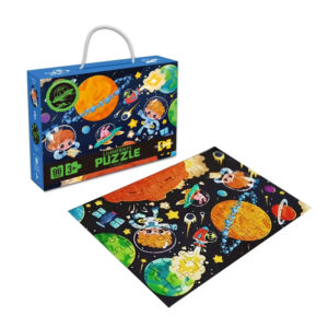 96pcs Glow in the Dark Jigsaw Puzzle Toy Kids Early Educational Luminous Puzzles Game Unique Piece Design Magic Puzzle Set