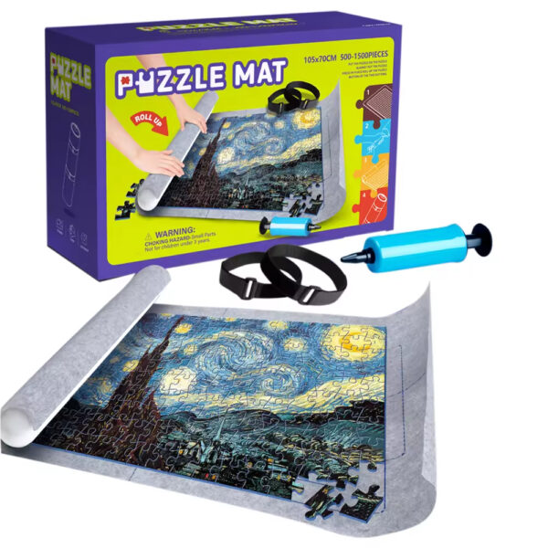 Roll up Puzzle Mats for Jigsaw Puzzles up to 1500 Pieces Saver Large Puzzles Board for Adults and Kids