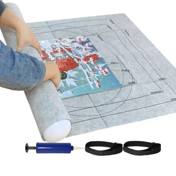 Roll up Puzzle Mats for Jigsaw Puzzles up to 1500 Pieces Saver Large Puzzles Board for Adults and Kids - 画像 2