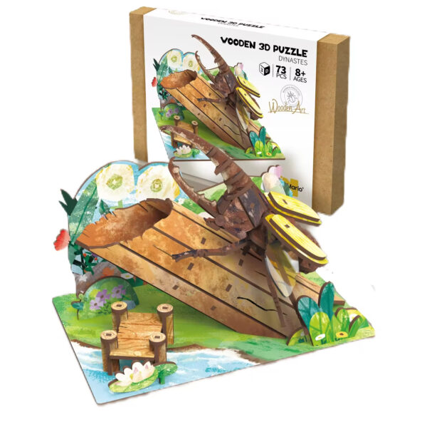 3D Wooden Insect Puzzle Wooden Butterfly Bee Models Animal DIY Gift Wooden Preschool 3D Puzzles for Kids - Image 6