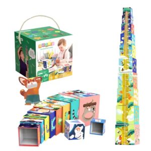 New Arrival 6 in 1 6pcs Puzzle Set for Kids of Various Themes Ocean Insect Universe Arctic Jigsaw Block Set