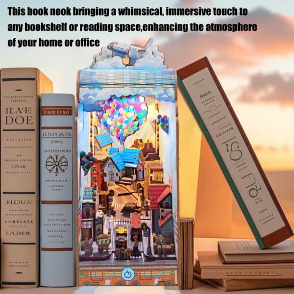 Travel With the Wind With LED Light Assemble Toys Bookend for Children Kid Educational Toy 3D Puzzles Book Nook - Изображение 3