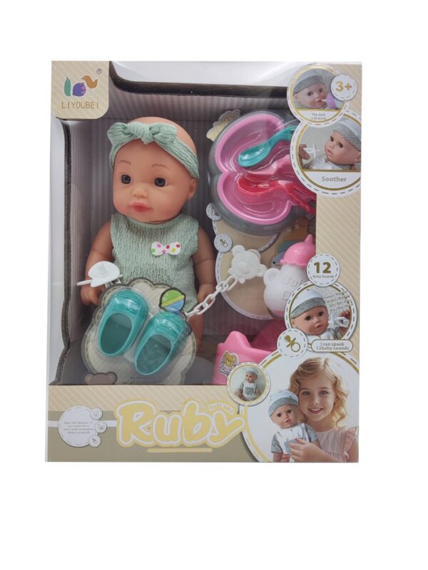 12 Inch 4 Sounds Dress up OEM Baby Doll Baby Kids Doll Toy - Image 2