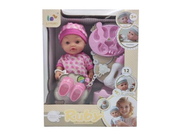 12 Inch 4 Sounds Dress up OEM Baby Doll Baby Kids Doll Toy - Image 3