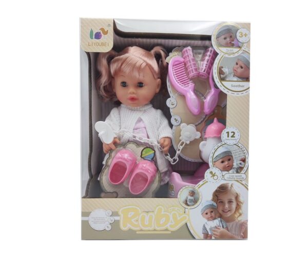 12 Inch 4 Sounds Dress up OEM Baby Doll Baby Kids Doll Toy - Image 6