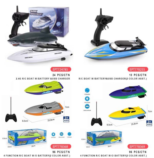 2.4G Shark Remote Control RC Boat & Ship Toys - 영상 5