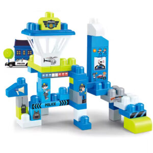 Police Large Particle Blocks 40Pcs Block Building Sets Kids Home Educational Toy Stem Kit Castle Toys