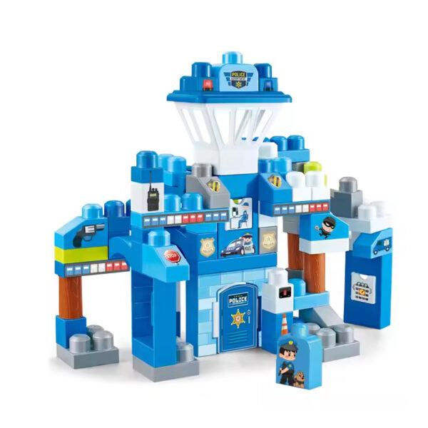Police Large Particle Blocks 40Pcs Block Building Sets Kids Home Educational Toy Stem Kit Castle Toys - Image 3